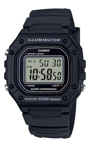 Reloj Casio Hombre W-218h-1a Deportivo Crono Sumergible