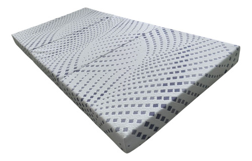 Colchon De 3 Secciones Plegable Con Memory Foam Resistente Gris