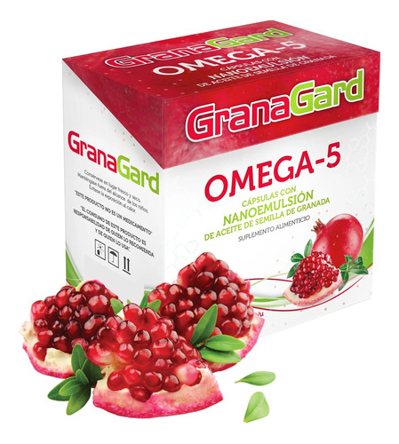 Omega 5 Nanoemulsion Aceite De Granada Granagard 60 Capsulas