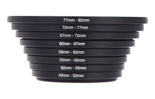 Kit 8 Aneis Lente 49 A 82mm Step Up Adaptador