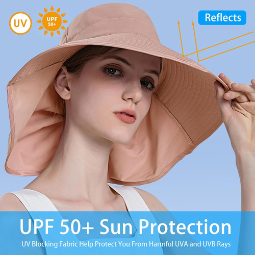 Sombrero De Sol Upf 50 Con Solapa Y Agujero Para Cola De Cab