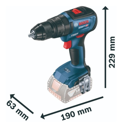 Imagen 4 de 6 de Taladro A Batería 18v. 2,0ah. Gsb 18v-50 Bosch Profesional