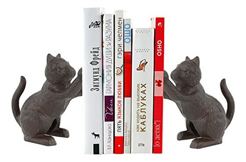 Kavsi Sujetalibros Decorativos De Gato Para Libros Y Estante