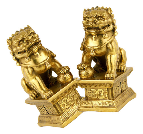 ! Estatua De Perros Fu Foo, 2 Unidades, Accesorios De