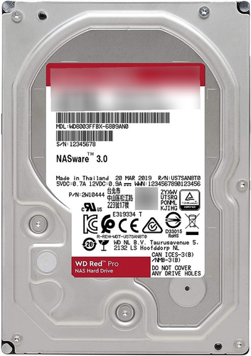 Disco Duro Western Digital 8tb 5640rpm 128mb 3.5 Red Plu Nas