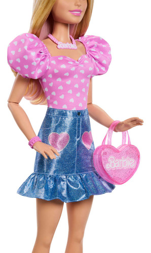 Barbie Large Dolls Muñeca 71cm Falda De Mezclilla Sorpresa