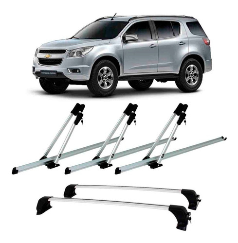 Rack Teto Kiussi Chevrolet Trailblazer + 3 Transbike Tonale