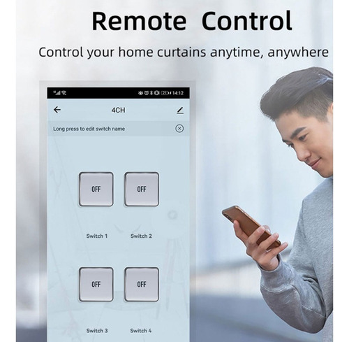 Sensor De Interruptor Inteligente Tuya Zigbee 4 Ch Passive D