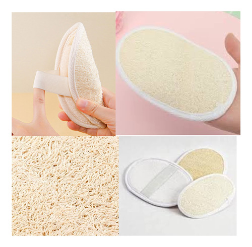 Natural Loofah Esponja Exfoliante Corporal 6pz