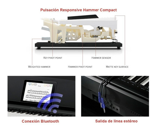 Piano Digital Kawai Es110b Pedal Atril Fuente 88 Notas Envio