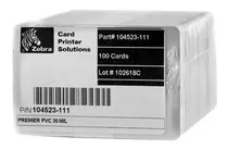 Comprar 100 Tarjetas De Pvc Zebra Para Credenciales Cr-80 30mm