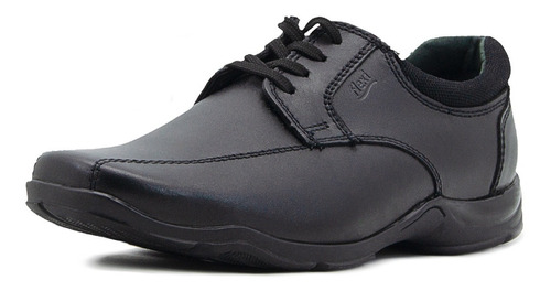 Zapato Casual Escolar Juvenil Flexi Piel Negro 22-25 
