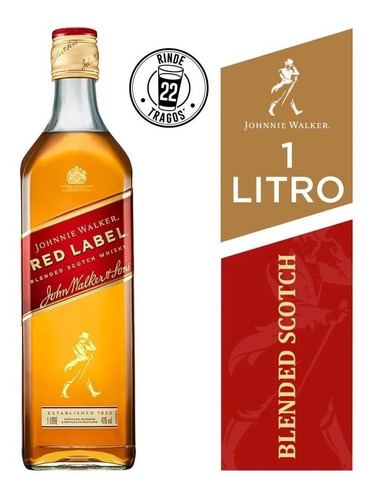 Whisky Johnnie Walker Red Label Litro Envio Gratis En Caba