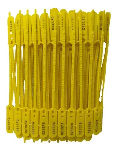 3000 Lacre Amarelo Malote Transport Container 16cm Numerado 