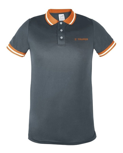 Playera Tipo Polo Dry Fit Gris, Para Caballero, Talla G