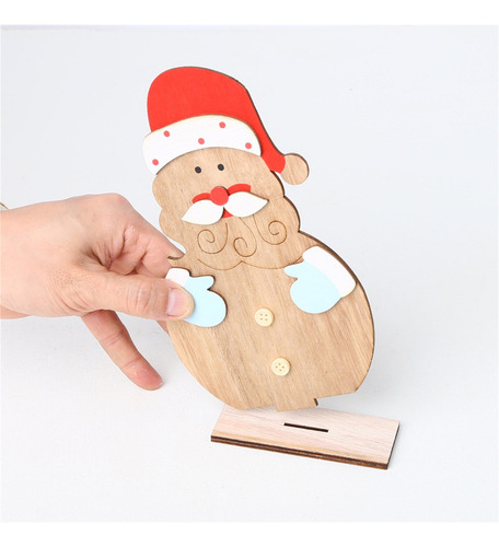 . Adorno Navideño De Madera For Manualidades Con Papá Noel,