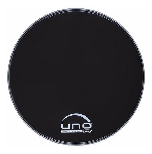 Imagen 2 de 4 de Parche Evans Uno Eq3 Resonant Black Para Bombo De 22'' Negro