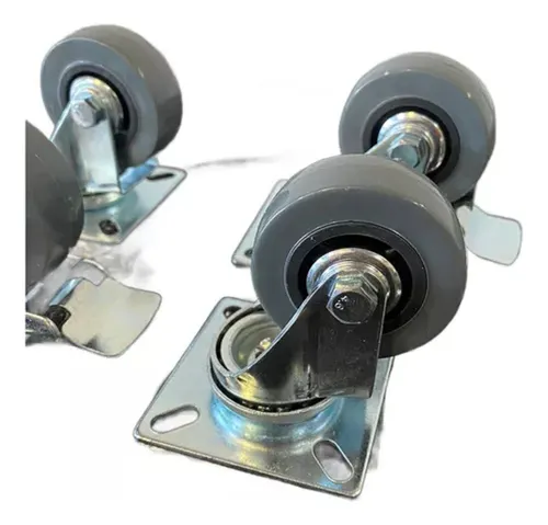4 Ruedas Para Muebles Giratorias 50mm Rueditas (2 Con Freno)
