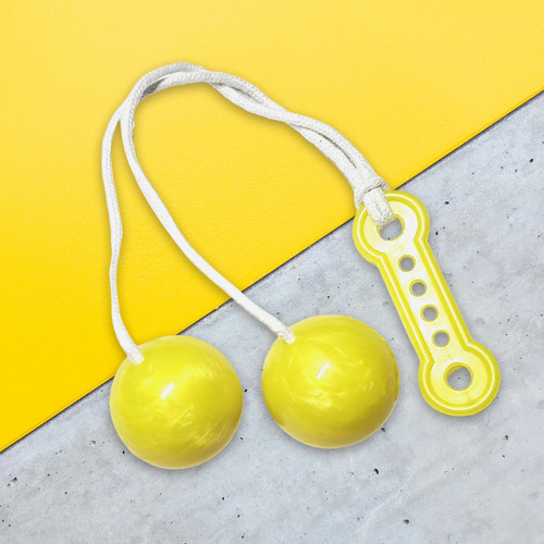 5 Peças Bolas Giratórias Em Uma Corda De Brinquedo Amarelo