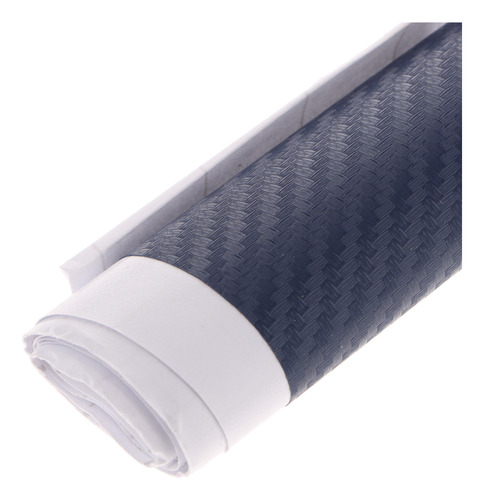 Etiqueta Engomada De De La Fibra De Carbono Azul