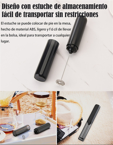 Batidor Eléctrico Portátil Recargable Usb 3 Velocidades