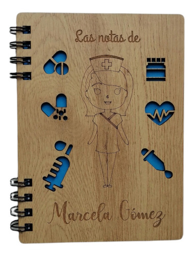 Cuaderno Enfermera Personalizado Con Nombre 19x14cm