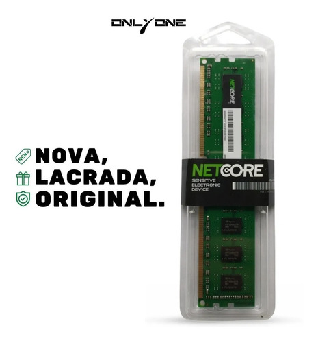 Imagem 3 de 3 de Memoria Para Pc 4gb Ddr3 1600mhz Netcore C/nf E Garantia