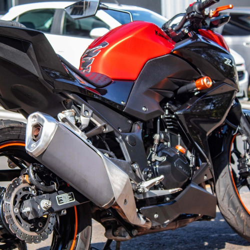Imagem 10 de 10 de Moto Kawasaki Z 300 Laranja Ano 2018 Com Baixo Km