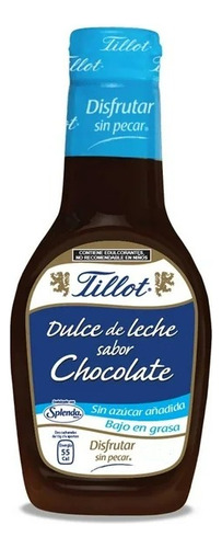 Tillot Dulce De Leche Sabor Chocolate 310 Gr Bajo En Grasa