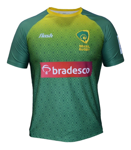 Camiseta Selección Brasil Rugby Flash Verde