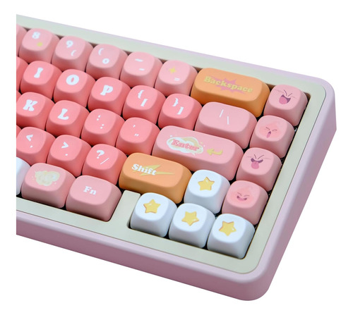 Zxmicyfa Teclas Pbt, Perfil Moa Cute Orb Theme Keycap Set Mx