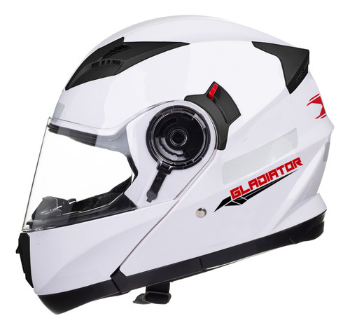 Capacete Texx Escamoteável Gladiator Branco 56