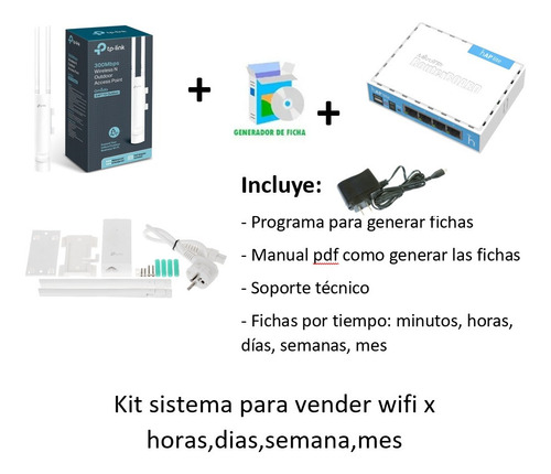 Kit Sistema Para Vender Wifi X Horas