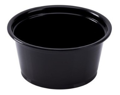 Vasos De Plástico Pp Para Porciones De 2oz - Negro - 2500ct