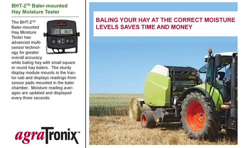 Probador De Humedad Agratronix Bht-2 Montado En Enfardadora