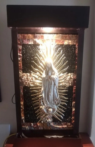 Fuente Virgen De Guadalupe Estilo Muro Lloron Chocolate