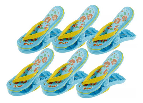Paquete De 6 Clips De Plástico Para Toallas Playa, Chanclas
