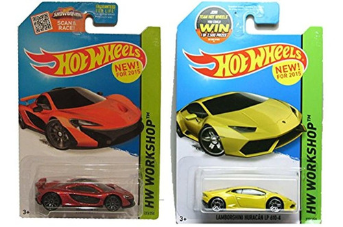 Hot Wheels 2015 amarillo Lamborghini Huracan Lp 610 - Mattel