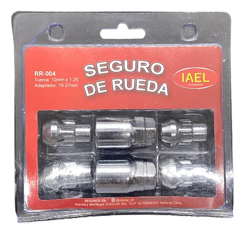 Seguro Rueda Antirobo 4 Tuercas 4 Iael Rr-004