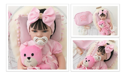 Imagem 2 de 4 de Bebê Reborn Original Linda Menina 100% Silicone Meu Xodó