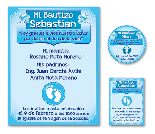 Invitación + Pase + Etiqueta, Personalizada, 50 Pzs.