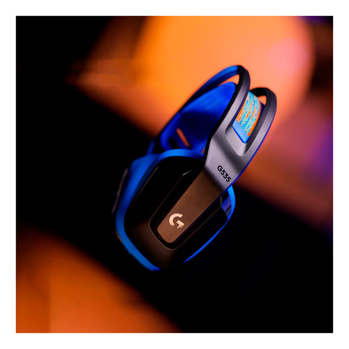 Auricular Logitech G Series G535 Pc Mac Ps4 Ps5 Negro Y Azul