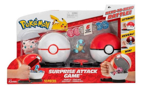 Pokemon Figuras Squirtle Y Jigglypuff Pokebolas Ataque 2021