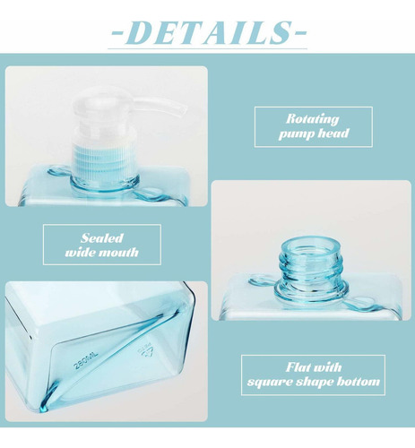 3pcs 280ml Tarro De Botella De Dispensador De Crema De Loció