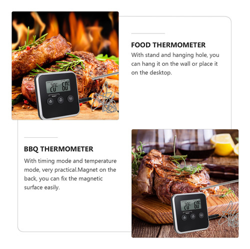 Termómetro Magnético Para Barbacoa, Alarma De Temporización,