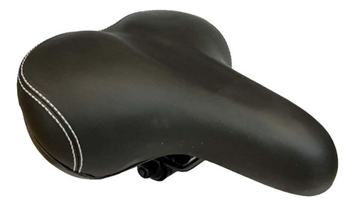 Selim P/ Bicicleta 2 Molas Elleven Barra Circular Cor Preto Largura 21 cm
