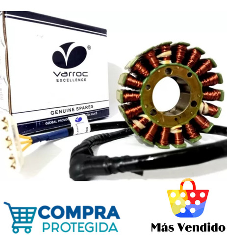 Plato Bobina Varroc Pulsar Ns 200 Moto Repuesto