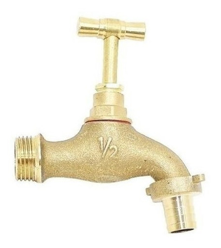 Imagen 1 de 10 de Canilla Para Manguera Y Riego Bronce 1/2 Pulgada