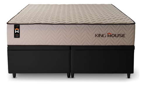 Conjunto Box Baú San Diego Bege 193x203x74 Espuma D33