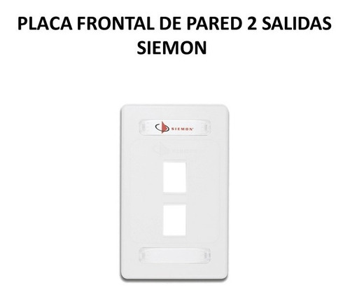 Placa Frontal De Pared 10g Max De 2 Salidas Siemon